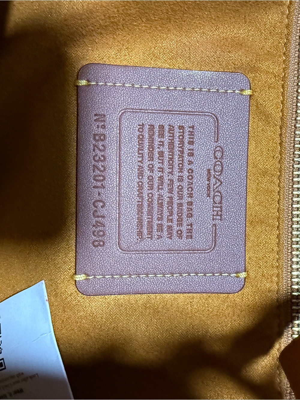 Coach Brown Leather Messenger Tote with Rainbow Crochet Trim - Picture 10 of 10